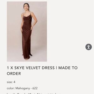 Sky Velvet Dress in Brown